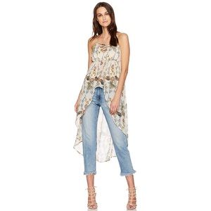 Skylar and Jade Ivory maxi high low tank shirt